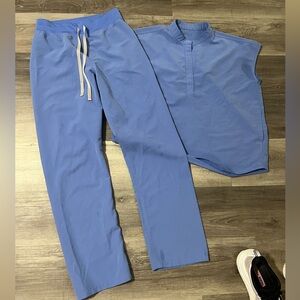 blue figs scrubs set